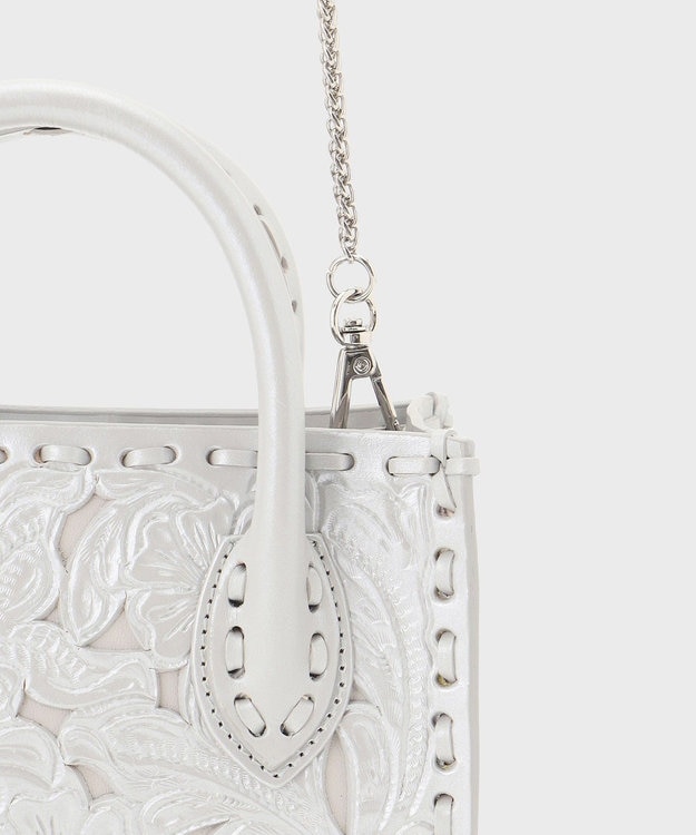 GRACE CONTINENTAL SquareMiniBagMT シルバー