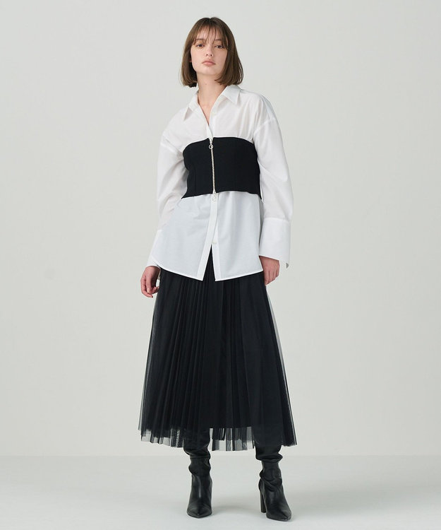 GRACE CONTINENTAL 2WAYシャツブラウス ホワイト