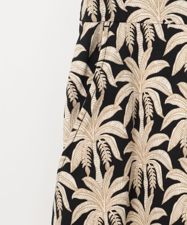 GRACE CONTINENTAL パームモチーフシャツワンピース ブラック