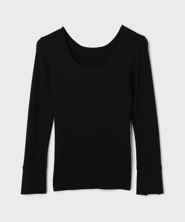 GRACE CONTINENTAL 綿カシミヤインナートップ ブラック