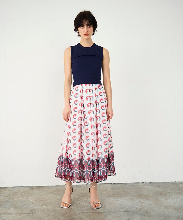 GRACE CONTINENTAL マリンニットワンピース ネイビー