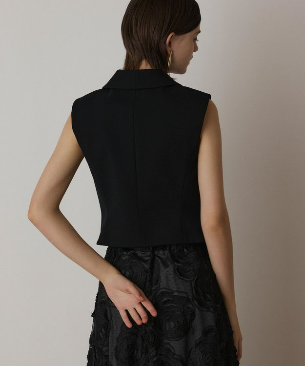 GRACE CONTINENTAL トリアセジャージジレ ブラック