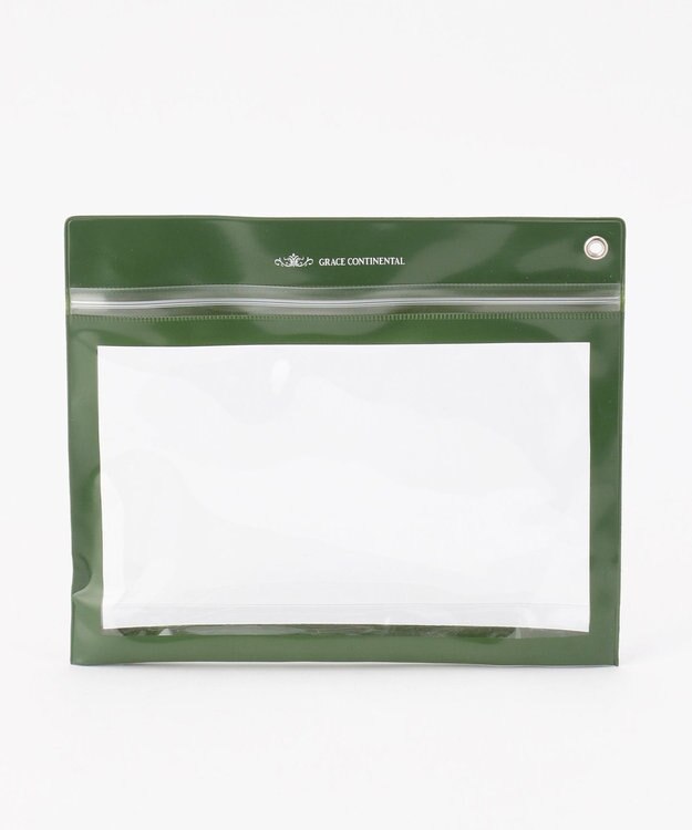 GRACE CONTINENTAL Fabricスクエアポーチ ピンク