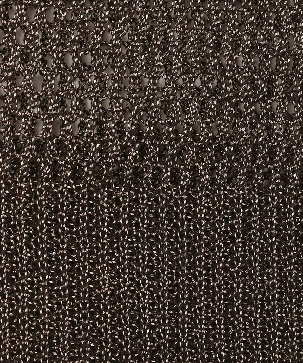 GRACE CONTINENTAL ラメメッシュニットトップ ゴールド