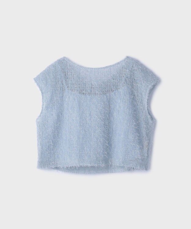 GRACE CONTINENTAL バックフレアチュールトップ ブルー