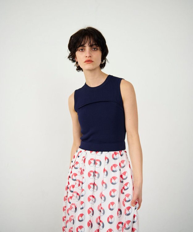 GRACE CONTINENTAL マリンニットワンピース ネイビー