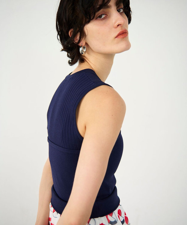 GRACE CONTINENTAL マリンニットワンピース ネイビー