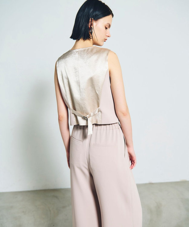 GRACE CONTINENTAL トリアセショートジレ ベージュ