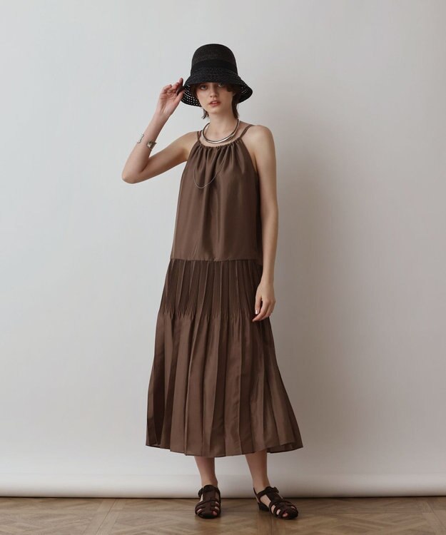 GRACE CONTINENTAL ブライトキャミワンピース ブラウン