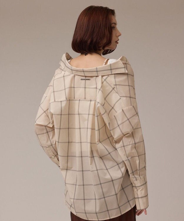 GRACE CONTINENTAL オーガン2WAYシャツ ベージュ