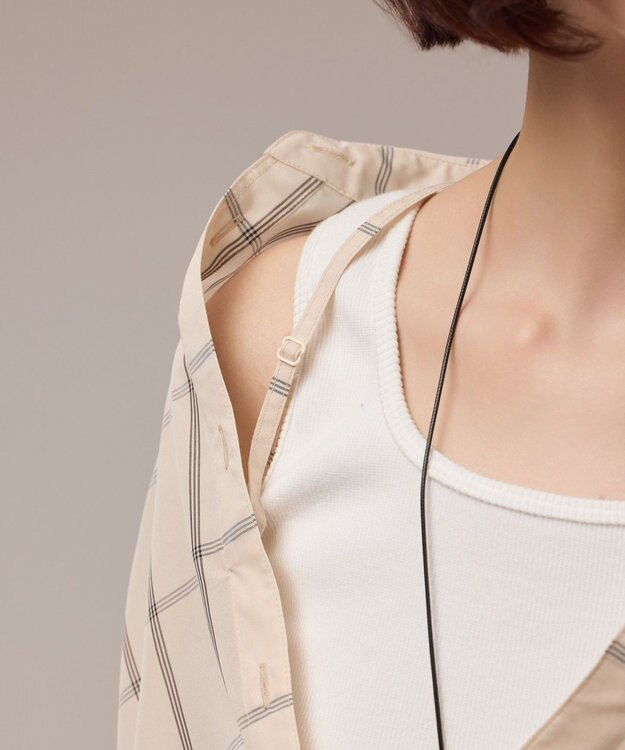 GRACE CONTINENTAL オーガン2WAYシャツ ベージュ