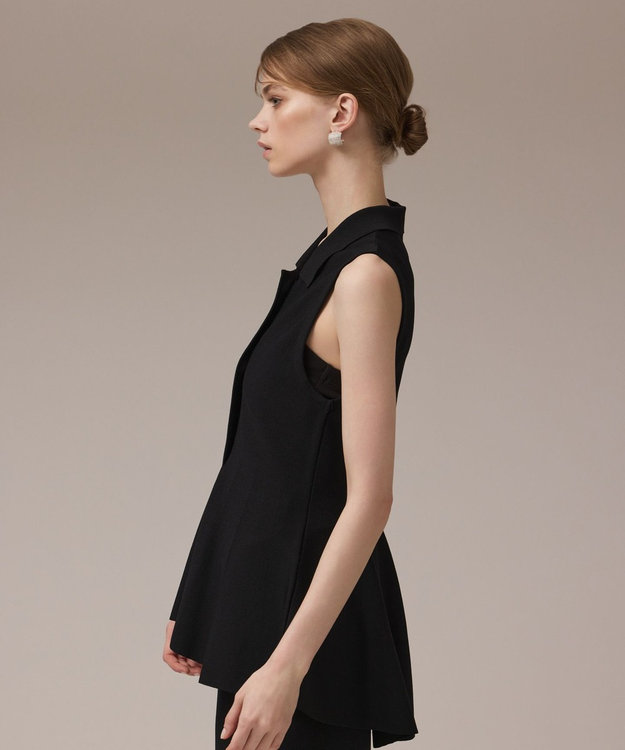 GRACE CONTINENTAL ビジューニットベスト ブラック