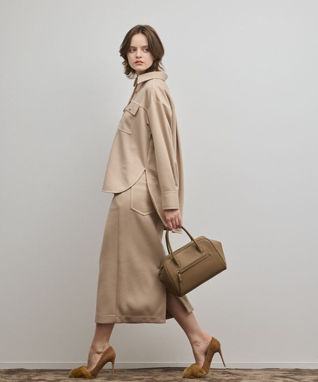 GRACE CONTINENTAL TOV MOU BAG S ブラウン