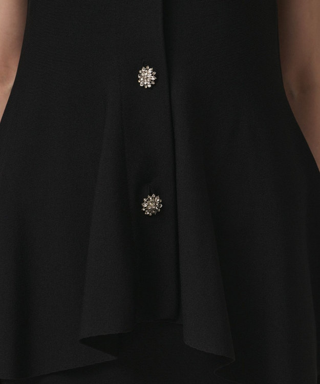 GRACE CONTINENTAL ビジューニットベスト ブラック