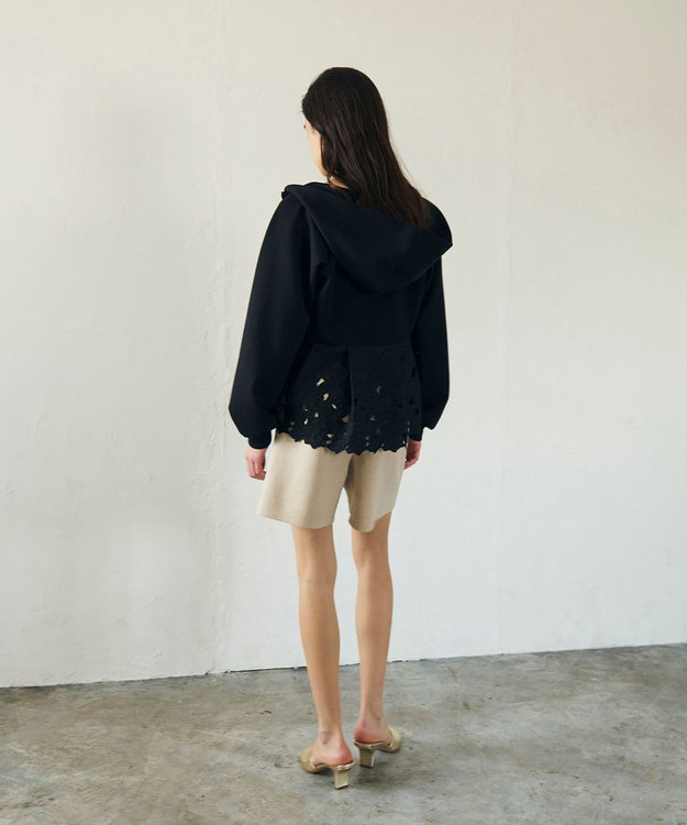 GRACE CONTINENTAL カットワークパーカー ブラック