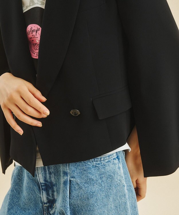 GRACE CONTINENTAL ミリタリーショートジャケット ブラック