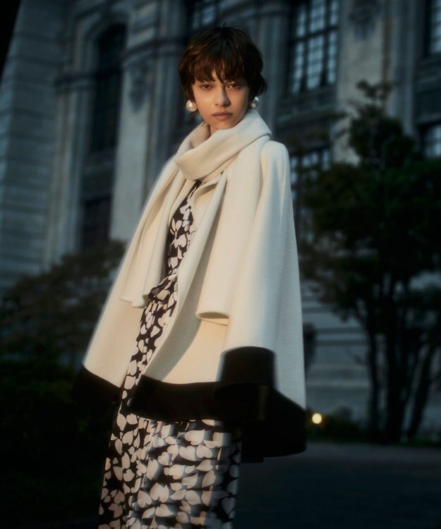 GRACE CONTINENTAL ストール付リバーケープ キナリ