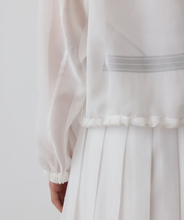 GRACE CONTINENTAL ブライトメッシュブルゾン ホワイト