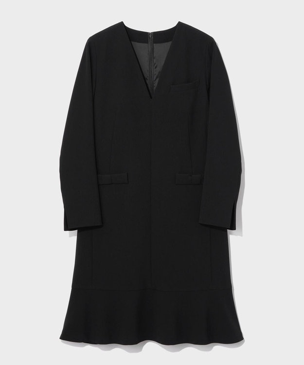 GRACE CONTINENTAL ダブルクロスドレス ブラック