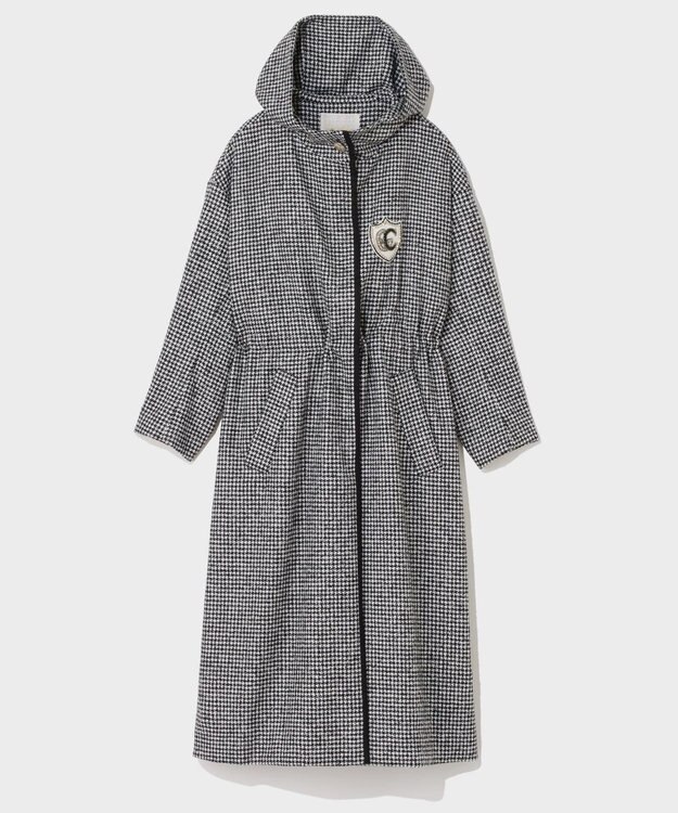 GRACE CONTINENTAL オーバーサイズ千鳥コート ブラック