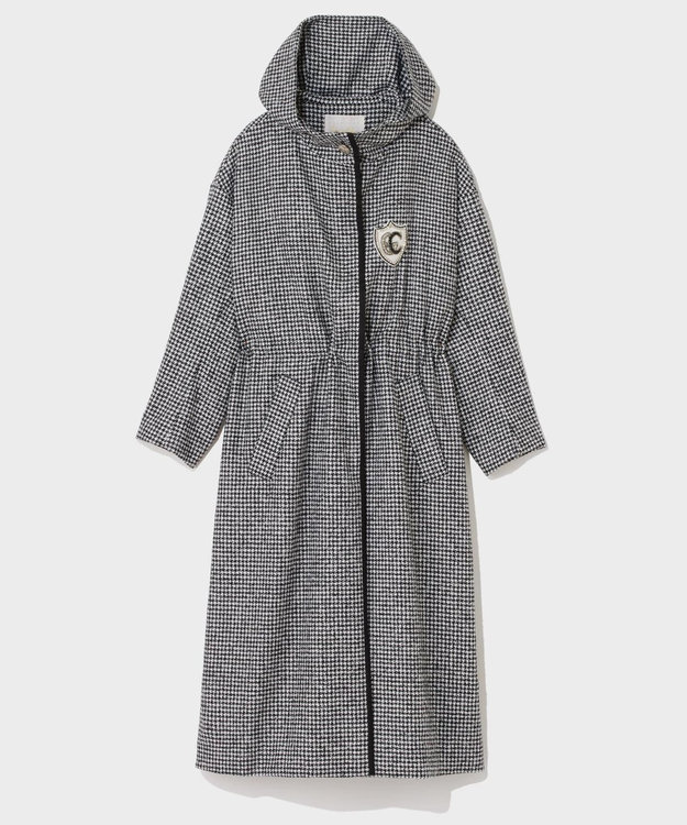 GRACE CONTINENTAL オーバーサイズ千鳥コート ブラック