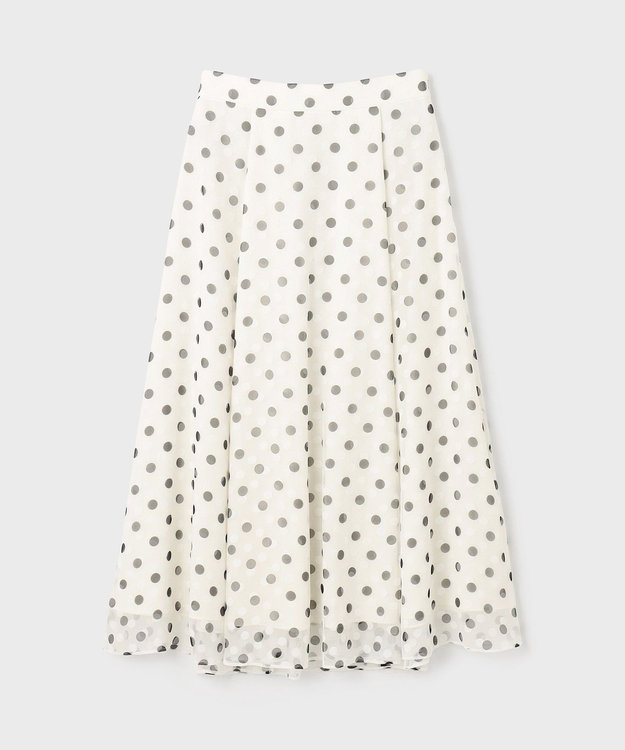 GRACE CONTINENTAL ドットオパールスカート ホワイト