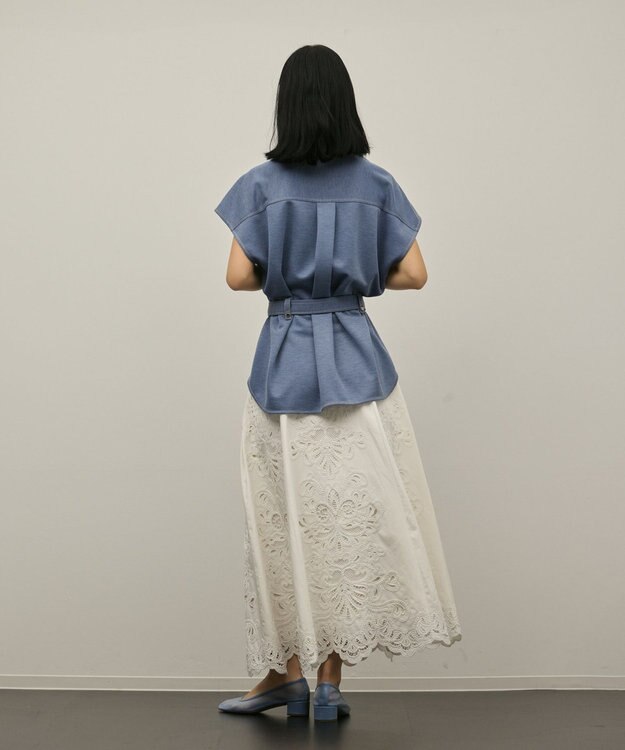 GRACE CONTINENTAL ジャージワークシャツ ブルー