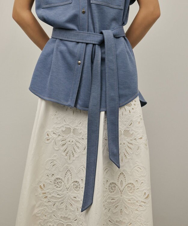 GRACE CONTINENTAL ジャージワークシャツ ブルー