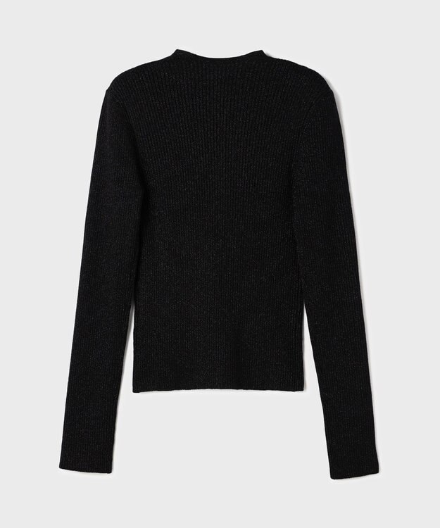 GRACE CONTINENTAL スクエアリブニットトップ ブラック