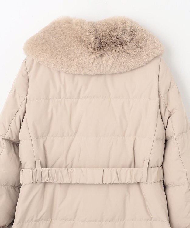 GRACE CONTINENTAL ファーパーツ付ロングダウン ベージュ