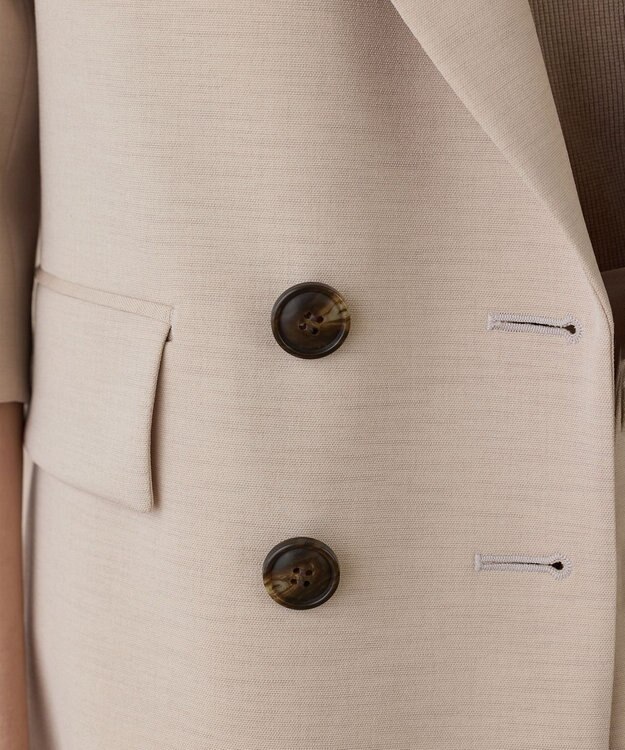 GRACE CONTINENTAL スラブストレッチテーラージャケット ベージュ