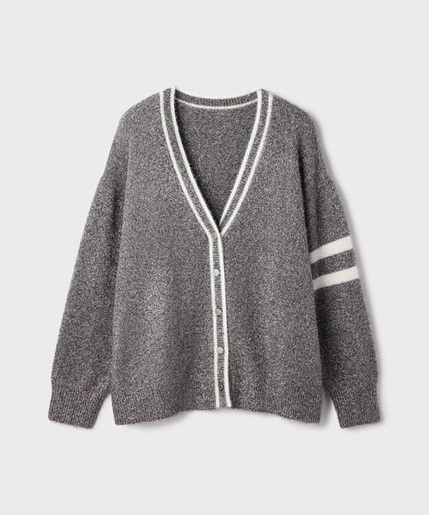 GRACE CONTINENTAL グリッターニットカーディガン グレー