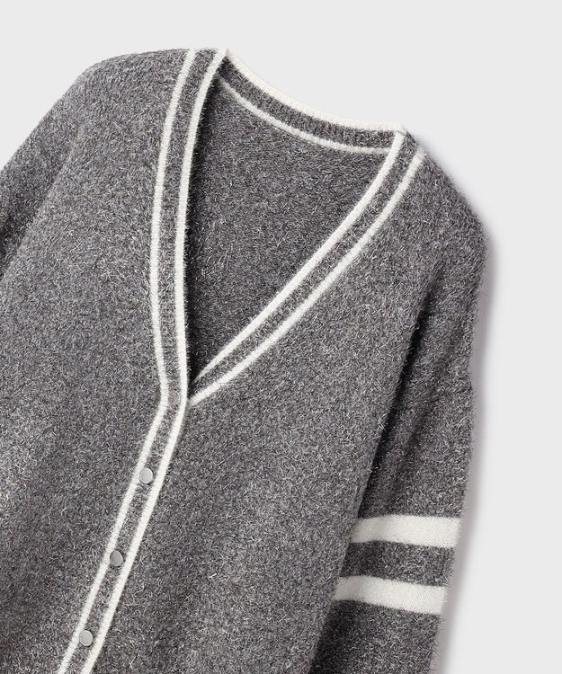 GRACE CONTINENTAL グリッターニットカーディガン グレー