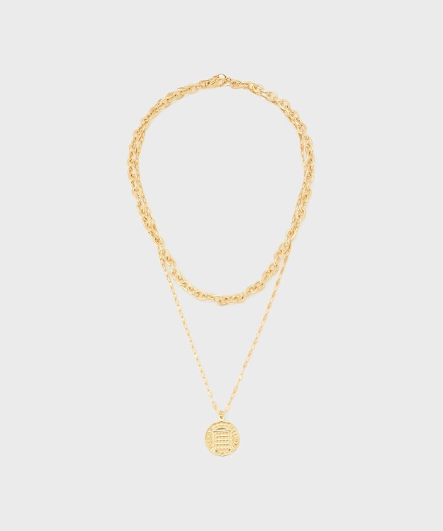 GRACE CONTINENTAL コインダブルネックレス ゴールド