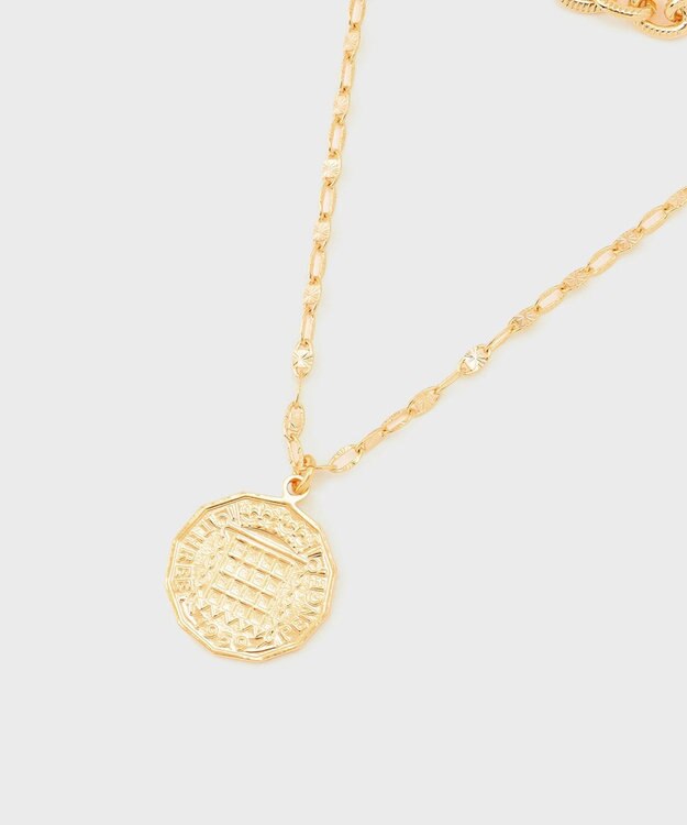 GRACE CONTINENTAL コインダブルネックレス ゴールド