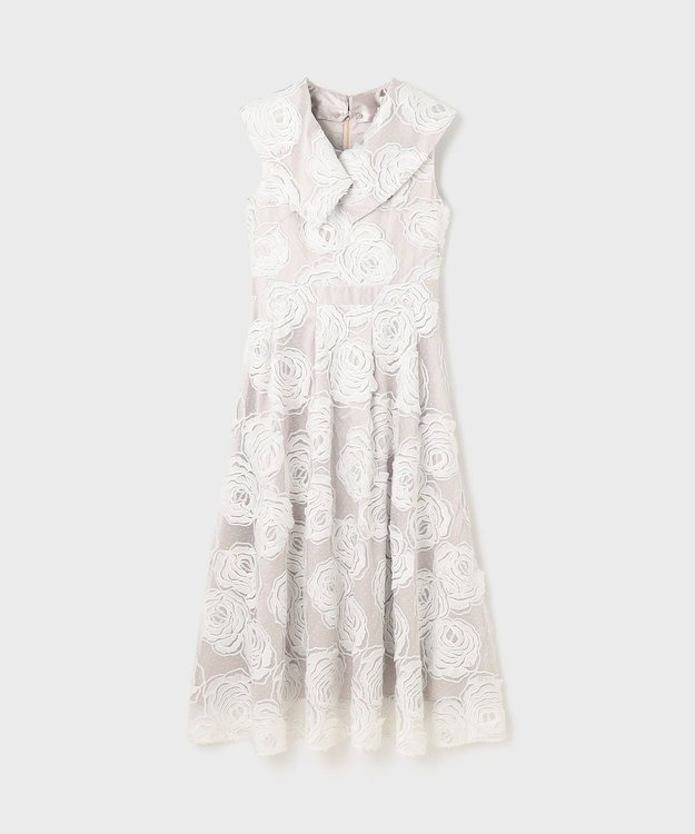 GRACE CONTINENTAL ローズ刺繍ワンピース ホワイト
