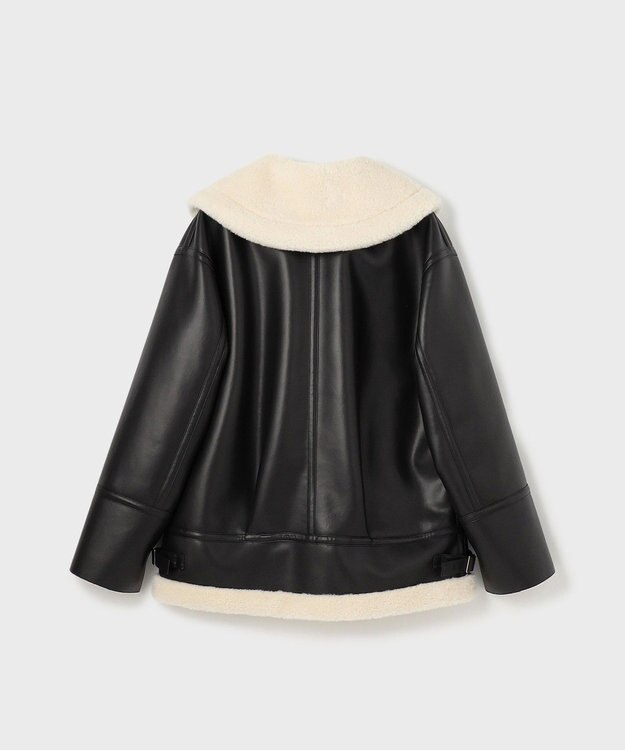 GRACE CONTINENTAL フェイクムートンフライトジャケット ブラック