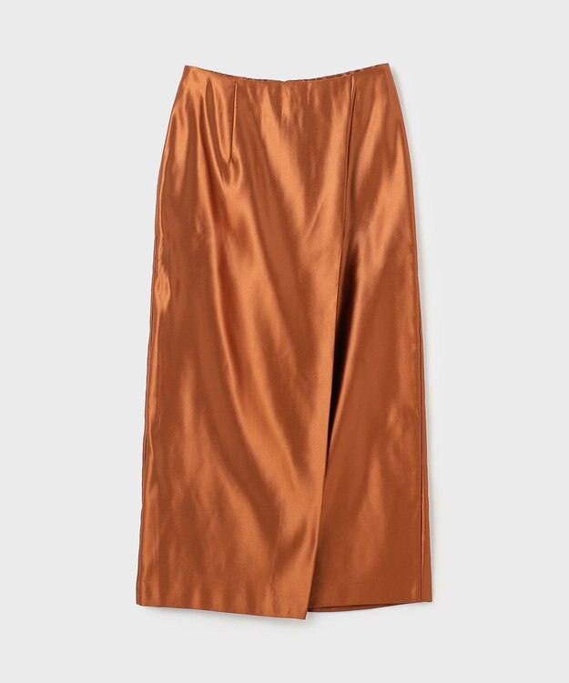 GRACE CONTINENTAL コーティングラップスカート オレンジ