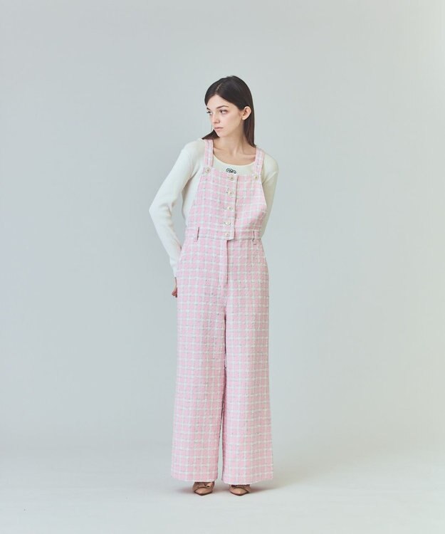 GRACE CONTINENTAL ロゴ刺繍リブトップ ホワイト