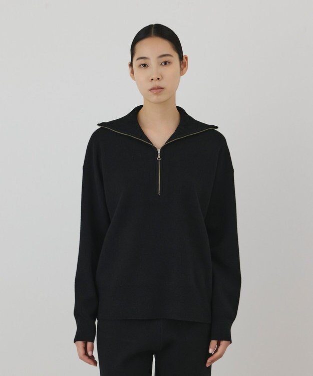 GRACE CONTINENTAL スムースニットトップ　 ブラック