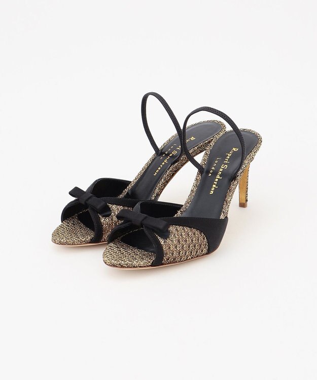 GRACE CONTINENTAL Rupert Sanderson 配色リボンサンダル ゴールド