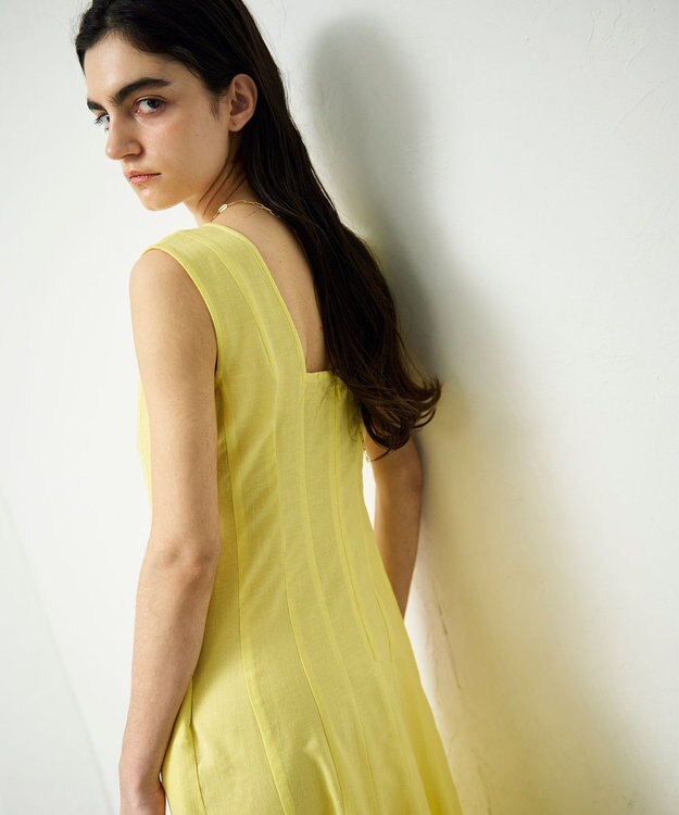 GRACE CONTINENTAL トリアセリネンフレアマキシ イエロー