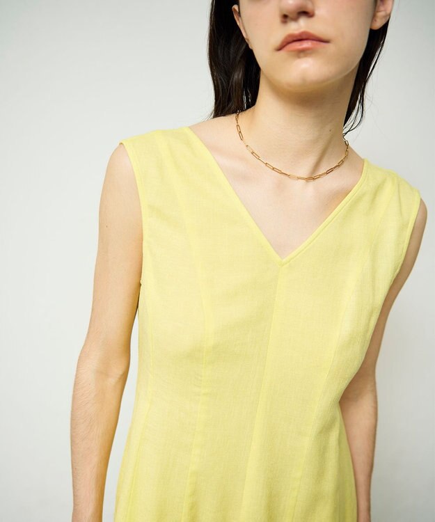 GRACE CONTINENTAL トリアセリネンフレアマキシ イエロー