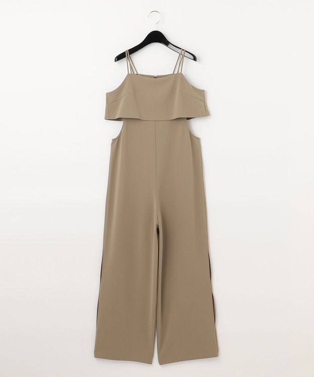 GRACE CONTINENTALサロペットオーバーオール サイドカットベージュ サイドカットサロペット / GRACE CONTINENTAL | GRACE
