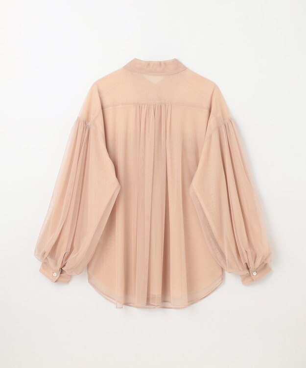 GRACE CONTINENTAL チュールレイヤードシャツ ベージュ