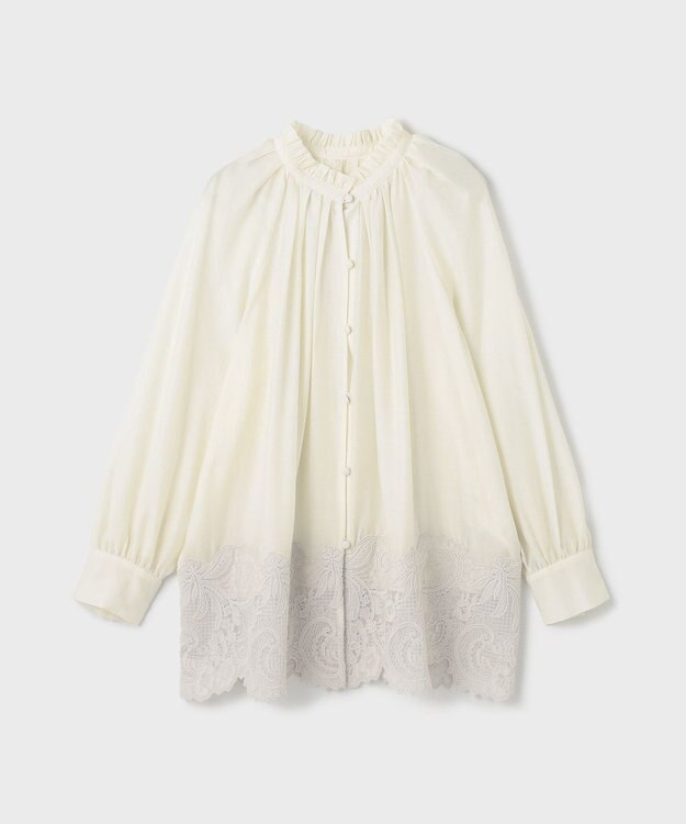 GRACE CONTINENTAL ヘムレースギャザートップ キナリ