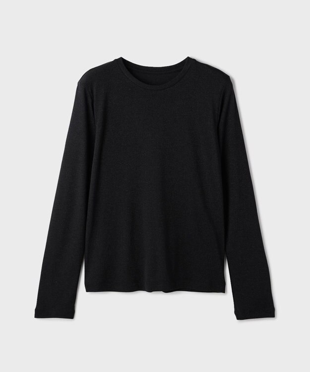 GRACE CONTINENTAL ラメクルーカットトップ ブラック