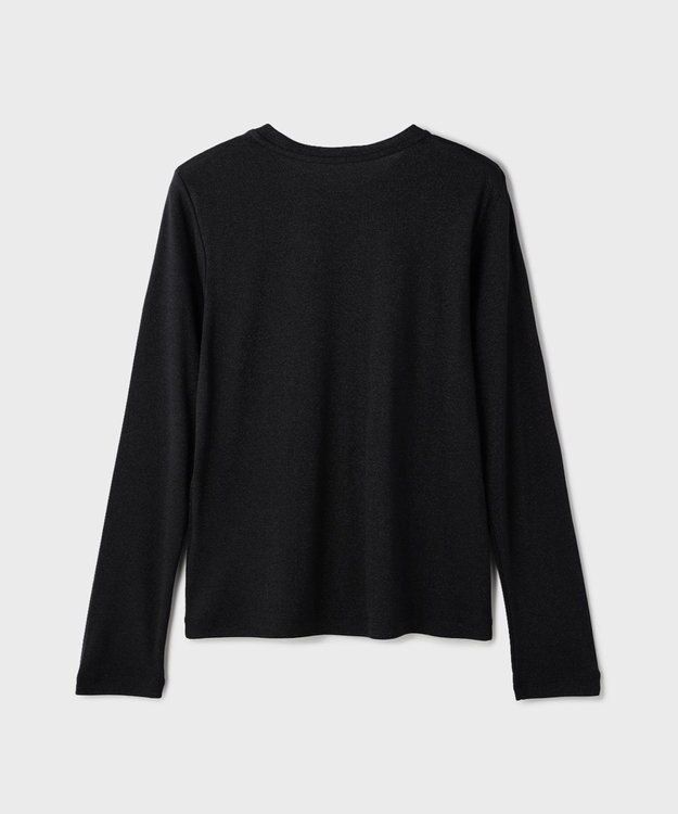GRACE CONTINENTAL ラメクルーカットトップ ブラック