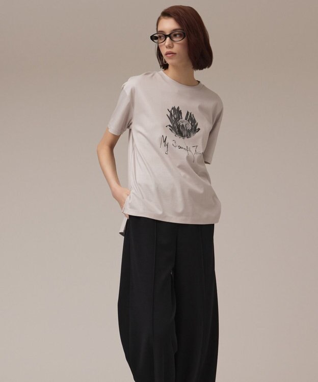 値下げ‼️新品‼️タグ付♡グレースコンチネンタル♡カットフォトTシャツ♡ブラック カットフォトTシャツ / GRACE CONTINENTAL | GRACE CONTINENTAL