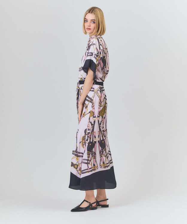 GRACE CONTINENTAL マリンスカーフプリントシャツ ピンク